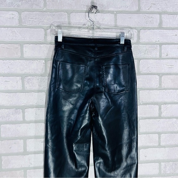 Aritzia Wilfred The Melina High Waist Straight Leg Faux Leather Pants Size 0 - Picture 7 of 10